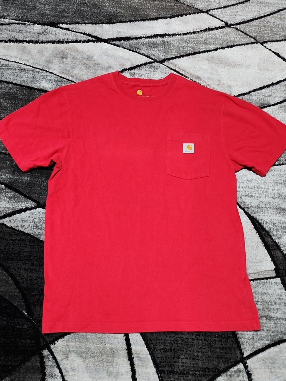 CARHARTT ORIGINAL FIT RED POCKET CREW-NECK SHORT-SLEEVE TEE-SHIRT